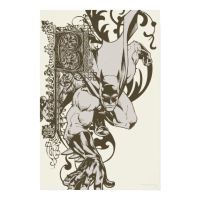 Batman and Decorated Letter B Posters by batman