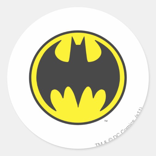 Batman Bat Logo Circle Stickers