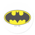Batman Bat Logo Oval Round Stickers
