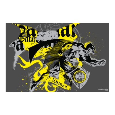 Batman Black and Yellow Collage Print by batman