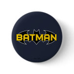 Batman Black and Yellow Logo Button