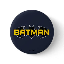 Batman Black and Yellow Logo Button