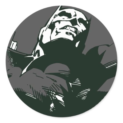 Batman Black & White Graffiti Stencil Round Stickers by batman