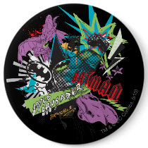 Batman Caped Crusader Neon Collage Pins