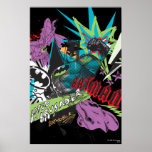 Batman Caped Crusader Neon Collage posters