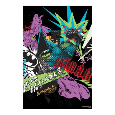 Batman Caped Crusader Neon Collage Posters by batman