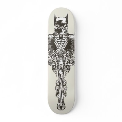 Batman Cowl and Skull Crest Skateboards by batman