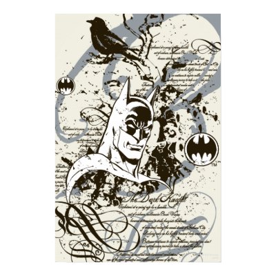 Batman Dark Knight Manuscript Montage Posters by batman