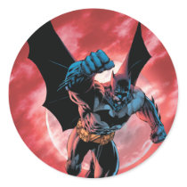 Batman Firey Sky Round Stickers