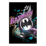 Batman Gotham Skyline Sketch Poster