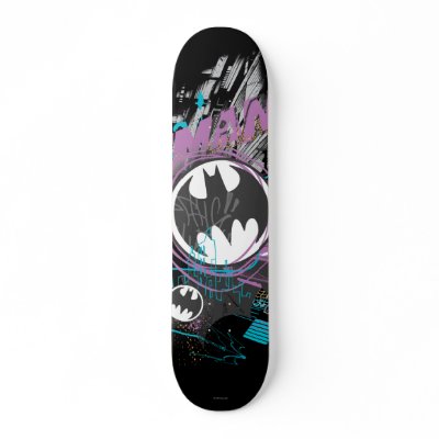 Batman Gotham Skyline Sketch Skate Deck by batman