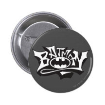 Batman Graffiti Name Button