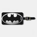 Batman Grainy Silver Logo Tag For Bags