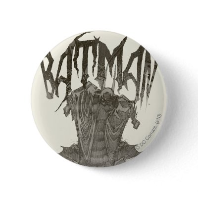 Batman Graphic Novel Pencil Sketch 2 Buttons by batman