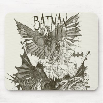 Batman Graphic Novel Pencil Sketch Mousepads by batman