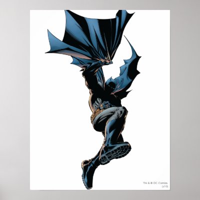 Batman Jumping Down Action Shot Posters by batman