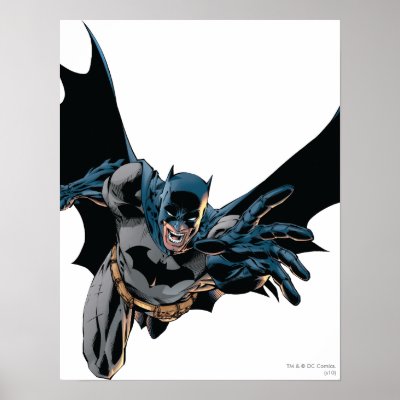 Batman Jumping Forward, Yell Print by batman