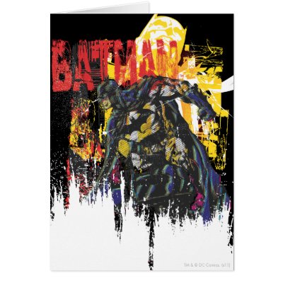 Batman Line Art Collage Card by batman