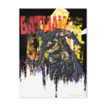 Batman Line Art Collage Postcard
