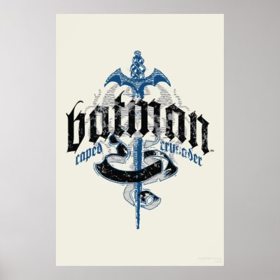 Batman Name with Sword Poster by batman