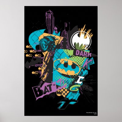 Batman Neon The Dark Knight Collage Poster by batman