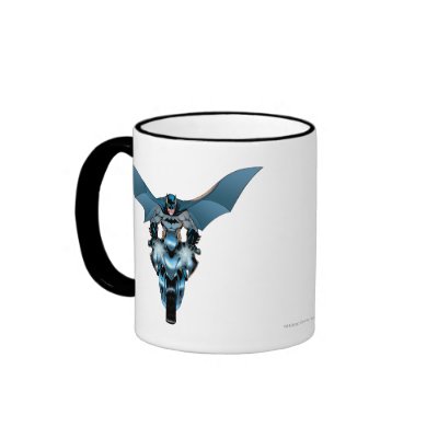 Batman on bike with cape mug by batman