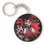 Batman Red and Black Collage Key Chain