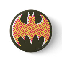 Batman Red Halftone Logo Pinback Button