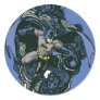 Batman Skulls/Ink Doodle 2 Round Stickers