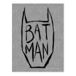 Batman Type in Head Postcard
