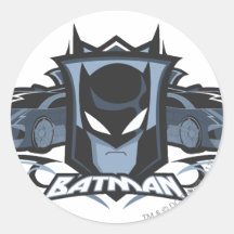 Batman with Batmobiles Sticker
