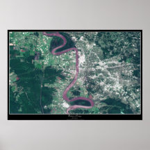 Baton Rouge, Louisiana satellite poster