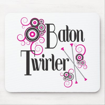 Baton Twirler Circle Swirls by DanceTwirlObsessions