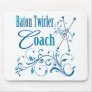 Baton Twirler Coach Swirly Mouse Pads