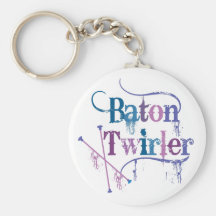 Baton Twirler Distressed Key Chains
