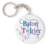Baton Twirler Distressed Key Chains