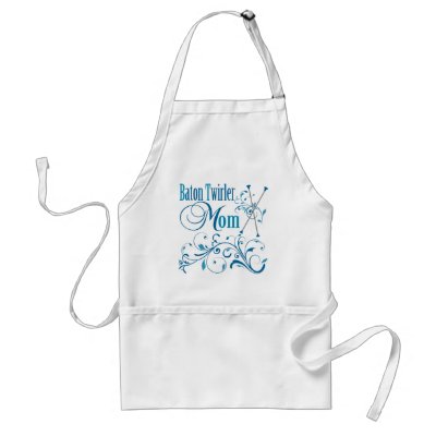 Baton Twirler Mum Swirly Aprons by DanceTwirlObsessions