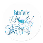 Baton Twirler Mum Swirly