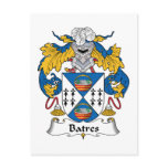 Batres Family Crest Post Cards