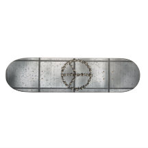 Bats and Skulls Peace Sign Custom Skateboard