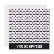 Bats and Stars Halloween Invitation