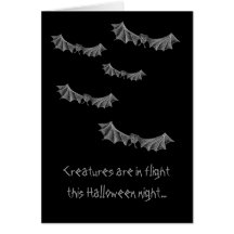 bats Halloween card
