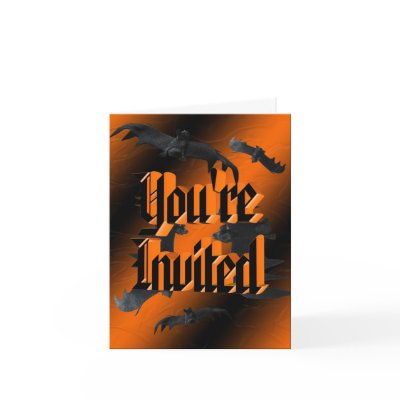 Bats Halloween Invitation by Firecrackinmama