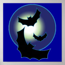 Bats In Flight Poster