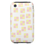 Battenburg Cake Pattern. Pink and Yellow. Tough Iphone 3 Cases