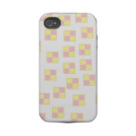 Battenburg Cake Pattern. Pink and Yellow. Iphone 4 Tough Cover