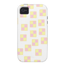 Battenburg Cake Pattern. Pink and Yellow. iPhone 4 Case