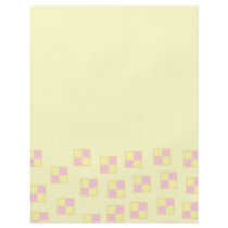 Battenburg Cake Pattern. Pink and Yellow. Full Color Flyer