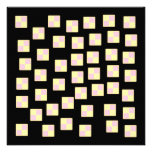 Battenburg Cake Pattern. Pink and Yellow. Custom Announcements