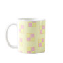 Battenburg Cake Pattern. Pink and Yellow. Mugs